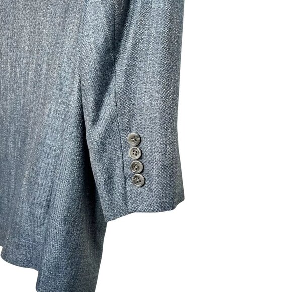 Jack Victor Valtuwood SPJ Mens Gray Single Breasted Two Button Blazer Size 44 L - Picture 9 of 16